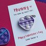 Daddy/Mummy Heart Pop Fidget Toy Valentine's Day Card, thumbnail 2 of 3