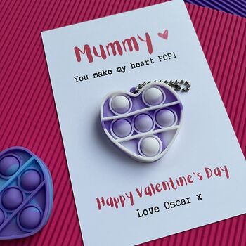 Daddy/Mummy Heart Pop Fidget Toy Valentine's Day Card, 2 of 3