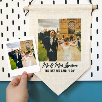 Wedding Or Anniversary Personalised Photo Gift Banner, 4 of 11