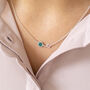 Mother And Child Birthstone Link Necklace, thumbnail 1 of 11