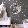 Moon And Stars Fabric Wall Sticker, thumbnail 3 of 5