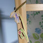 Bluebell And Ladybird Wooden Hanging Decoration, thumbnail 4 of 11