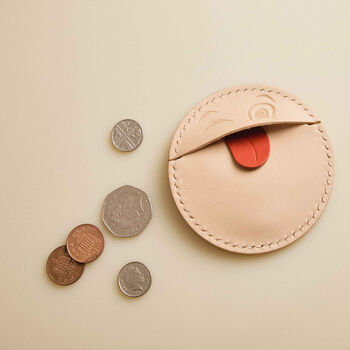 Leather Smiley Coin Purse Premium Leather Diy Kit, 6 of 7