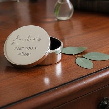 Personalised 'First Tooth' Trinket Box, 4 of 8