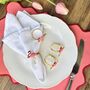 Flamingo Napkin Ring Pink • Set Of Four, thumbnail 1 of 3