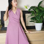 Ravello Midi Dress Blush Pink, thumbnail 3 of 4