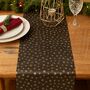 Christmas Table Runner Brown Velvet Starry Glitter Gold And Brown 3m, thumbnail 1 of 6
