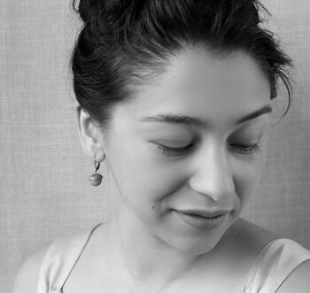 Olive Green Gemstone Acorn Earrings, 2 of 5