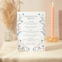 Wedding Menu Table Sign A4 Sturdy Regency Floral, thumbnail 1 of 4