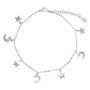 Nazma Moon And Star Charm Anklet, thumbnail 4 of 5