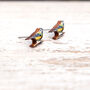 Set Of Three Inky Bird Stud Earrings, thumbnail 5 of 9