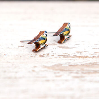 Set Of Three Inky Bird Stud Earrings, 5 of 9