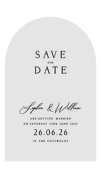 Arch Digital Wedding Evite Or Printable Invitation, 7 of 8