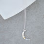 Moon With Star Pendant Necklace, thumbnail 3 of 4
