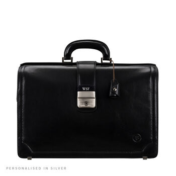 Personalised Leather Executive Briefcase 'Basilio', 2 of 12