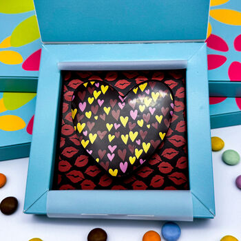 Personalised Message Dark Chocolate Heart, 3 of 7