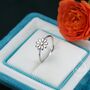 Sterling Silver Adjustable Daisy Flower Ring, thumbnail 5 of 8