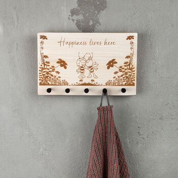 Happiness Handcrafted Key Rack, 5 of 7