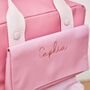 Personalised Pink Grab Handle And Purse Large Backpack, thumbnail 2 of 6