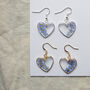 Forget Me Not Love Heart Sterling Silver Earrings, thumbnail 1 of 5