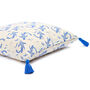 Sakana Fish Pattern Cotton Cushion Cover In Blue, thumbnail 4 of 4