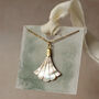 Art Deco Pearl Fan Necklace, thumbnail 6 of 11