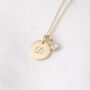 Personalised Gold Initial Necklace With Diamond Charm, thumbnail 4 of 5