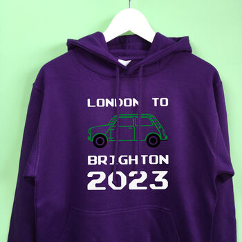 Personalised London To Brighton Mini Run Hoodie, 2 of 8