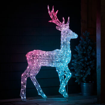 Twinkly Smart LED Outdoor Acrylic Christmas Stag Figure, 3 of 12