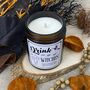 Halloween Drink Up Witches Personalised Candle, thumbnail 2 of 3