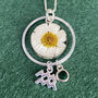 Sterling Silver Handmade Real Flower Necklace With Personalised Birthstone And Zodiac Charm, thumbnail 11 of 12