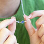 Mother And Two Children Birthstone Link Necklace, thumbnail 1 of 8