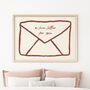 Personalised Envelope Letter Wall Art | Custom Quote Print, thumbnail 3 of 6