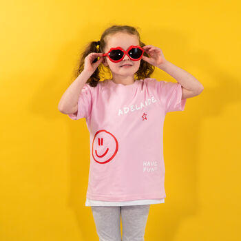 Children's Personalised Name Scribble Smiley T Shirt, 7 of 9