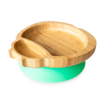 Bamboo Suction Plate Ladybird Green, 2 of 4