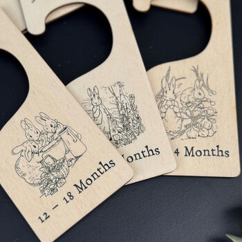 Black And White Bunny Rabbit Baby Clothes Dividers New Baby, 2 of 3