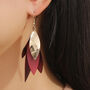 Stylish Petal Layered Drop Earrings, thumbnail 1 of 7