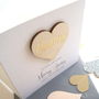 Personalised Christening Or Baptism Wooden Heart Card, thumbnail 2 of 6