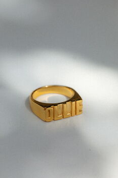 Custom Flat Name Personalised Ring, 6 of 6