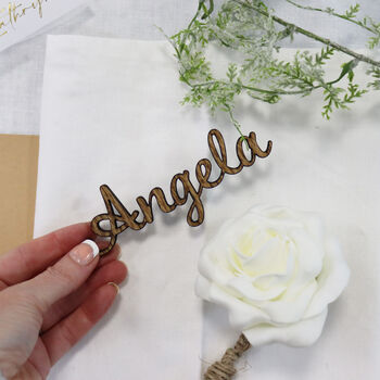 Personalised Wooden Name Place Table Settings, 5 of 5