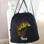 Personalised Chameleon Drawstring Pe Kit Bag, thumbnail 5 of 5