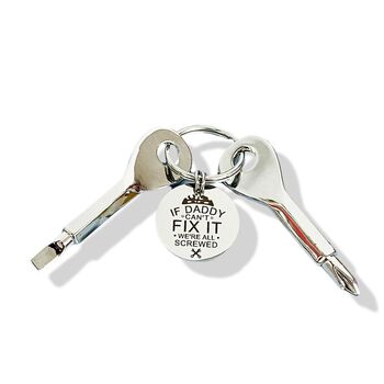 If Daddy Cant Fix It Titanium Keyring, 3 of 7
