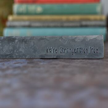 Personalised 6th Anniversary Gift, Raw Iron Scroll Bookmark, 3 of 10