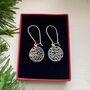 Sterling Silver Disc Drop Earrings, thumbnail 2 of 6