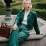 Utility Jacket In Green Vintage 1940s Style, thumbnail 1 of 3