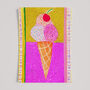 Ice Cream Cone Art Print Summer Gelato Poster, thumbnail 3 of 12