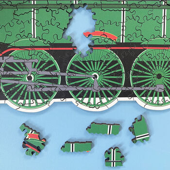 Wooden Flying Scotsman Shaped Train Puzzle, 3 of 6