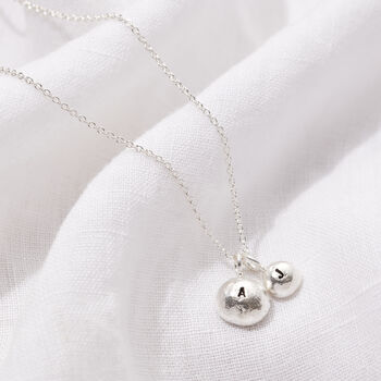 Molten Orb Mummy And Baby Initial Necklace, 5 of 8