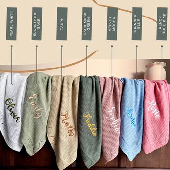 Personalised Blanket + Zip Romper Baby Gift Set Box Newborn, 5 of 11