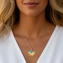 Women's Turquoise Sunburst Pendant Necklace In 18k Gold, thumbnail 1 of 4